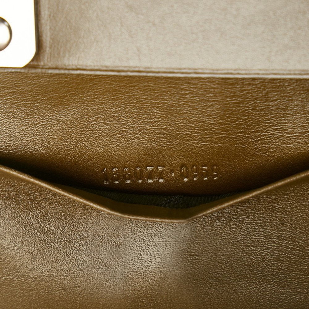 GUCCI Shima 6 Row Key Case 138077 Khaki Leather Men's - Picture 8 of 10